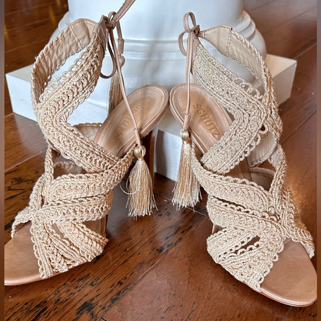 Schutz Glaucia Neutral Heels Size 10